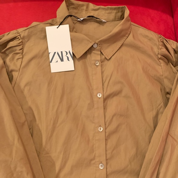 Zara cotton shirt dress with jewel button - Picture 12 of 12